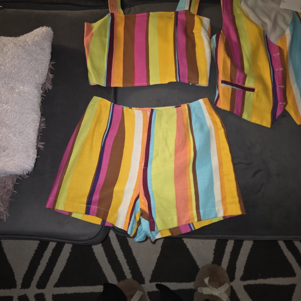Gianni Bini Dillards Colorful Striped Three-Piece Set